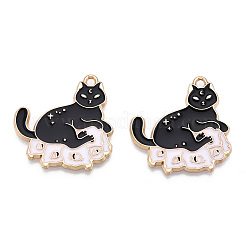 Подвески из эмалевого сплава легкого золота&nbsp;ENAM-N056-195