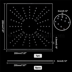 Квадратная акриловая доска для вязания крючком&nbsp;DIY-WH0304-731