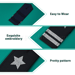 4 пара 4-х стилевых полиэстровых погон&nbsp;DIY-FH0008-99B