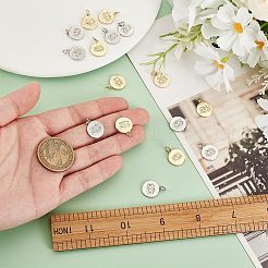 16шт 2 цвета латунные подвески&nbsp;KK-BC0014-13