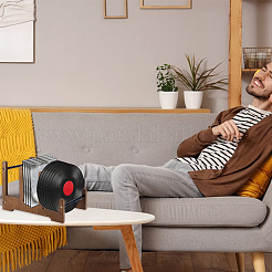 Деревянный органайзер для музыкальных пластинок&nbsp;ODIS-WH0043-181