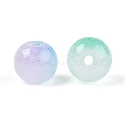 Распыление краски имитация нефрита стеклянные бусины&nbsp;GLAA-L046-8mm-03A