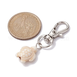 Подвески в виде черепахи из синтетической бирюзы&nbsp;HJEW-JM01355-02