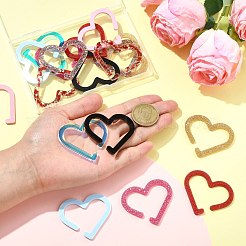 18 шт. 9-х цветные акриловые подвески для бокалов для вина&nbsp;AJEW-CJ0001-70