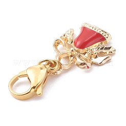 Новогодняя тема сплава эмали подвески&nbsp;X1-HJEW-JM00427-02