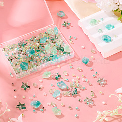 89 г прозрачных стеклянных шариков-спрей с краской 6 видов&nbsp;GLAA-TA0003-52B