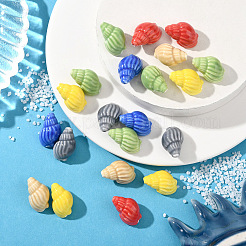 10 шт. фарфоровые бусины ручной работы с принтом&nbsp;PORC-YW0001-26A