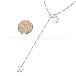 Ожерелья-лариаты из нержавеющей стали 304&nbsp;NJEW-JN05512-01