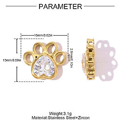 Подвески из нержавеющей стали 304 с микропаве из кубического циркония&nbsp;STAS-OY007-49G