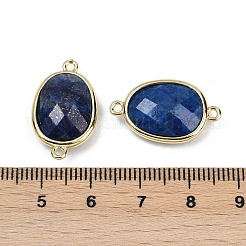 Окрашенный натуральный лазурит граненые соединительные подвески&nbsp;G-K347-11G-02