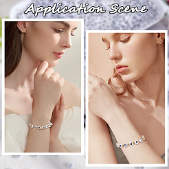 1000 шт. 5 вида акриловых бусин с горизонтальными отверстиями в виде букв&nbsp;MACR-PA0001-35