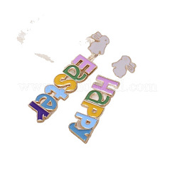 Пасхальные серьги-подвески с эмалью&nbsp;FS-WG33D8C-01