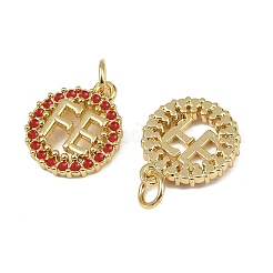 Латунные микро проложить кубического циркония подвески&nbsp;KK-I358-015G