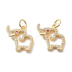 Кулоны из экологически чистой латуни с прозрачным кубическим цирконием&nbsp;KK-G405-11G-RS