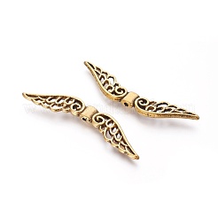 Сплавочные овальные бусины тибетского стиля &nbsp;TIBEB-LF10808YKG-AG-FF