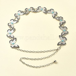 Цепочка на пояс из звеньев бабочки со смолой&nbsp;AJEW-CJC0006-02AS