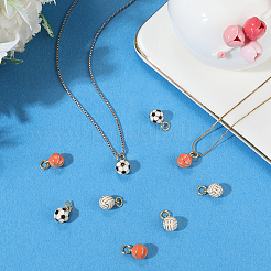 9 шт. 3 стиля латунных эмалевых подвесок&nbsp;KK-BBC0019-17