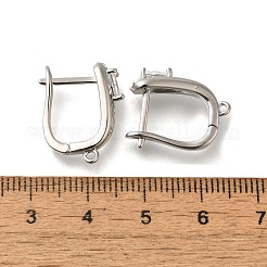 Покрытие стойки латунь микропаве фианит серьги обручи&nbsp;EJEW-H143-04P