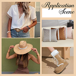 12м плетеных полиэфирных лент&nbsp;SRIB-WH20007-01B