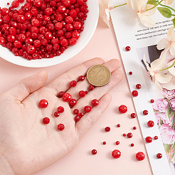 7 нити 7 стилей непрозрачных однотонных стеклянных бусин&nbsp;EGLA-GO0001-02A