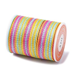 Сегментный окрашенный витой вощеный полиэфирный шнур&nbsp;YC-C003-01A