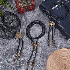 3 шт. 3 стиля ожерелья из сплава с подвеской в виде боло и лариата&nbsp;NJEW-CL0001-09