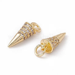 Латунные микро проложить кубического циркония подвески&nbsp;KK-E068-VC011