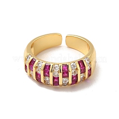 Прямоугольное открытое кольцо-манжета из кубического циркония&nbsp;RJEW-A015-04G