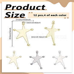 12шт 3 цвета подвески из сплава с покрытием стойки&nbsp;FIND-LP0005-95