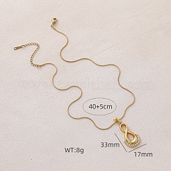 Минималистичные ожерелья из хирургической нержавеющей стали 316 с прозрачным стеклом в форме тыквы с одним символом для женщин&nbsp;HP6344