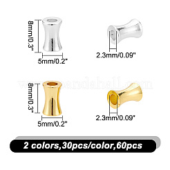 60шт 2 цвета латунные бусины&nbsp;FIND-BC0004-10