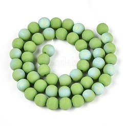 Нити из матовых непрозрачных стеклянных бусин&nbsp;LS-GLAA-T032-P8mm-MBB06