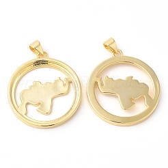 Экологически чистые подвески из латуни с гальваническим покрытием&nbsp;KK-R143-23G