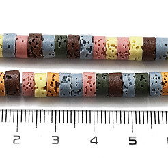 Нити бусин из натурального лавового камня&nbsp;G-K375-G08-01