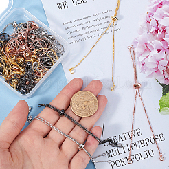 32 шт. 4 цвета стойка покрытие регулируемый латунный слайдер изготовление браслета&nbsp;KK-SP0001-79