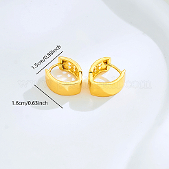 Латунные серьги-кольца с полыми сердцами&nbsp;ED4470