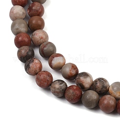 Натуральные дендритные нити из бисера яшмы&nbsp;LS-G-F591-24-8mm