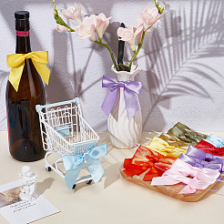 80 шт. 8 стиля полиэстеровый бант для украшения подарочной коробки&nbsp;DIY-ME0001-78