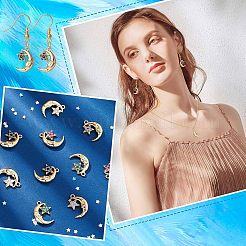 10шт 5 цвета экологически чистые латунные подвески из кубического циркония с микропаве&nbsp;KK-FH0002-89