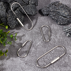 4 шт. 2 стиля подвески-карабиновые замки из нержавеющей стали 304&nbsp;STAS-UN0059-93