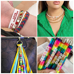 48 г 8 цвета непрозрачные акриловые бусины&nbsp;OACR-TA0003-51