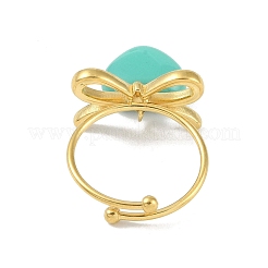 Открытое манжетное кольцо-бантик из нержавеющей стали 304&nbsp;RJEW-Z037-02G-02