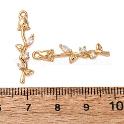 Латунные микропаве прозрачные подвески с фианитом&nbsp;KK-Z112-43G