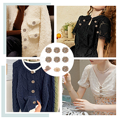 8 шт. пуговицы со стразами из сплава с 1 отверстиями&nbsp;BUTT-NB0001-96G