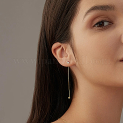 2 пара 2-х цветных латунных сережек-кисточек в форме сердца со стразами для женщин&nbsp;EJEW-GO0007-009