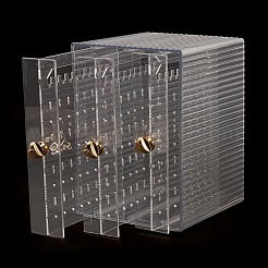 Прямоугольная прозрачная пластиковая коробка для сережек&nbsp;ODIS-O002-01B