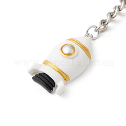 Милые мультяшные брелки из смолы&nbsp;KEYC-WH0021-15