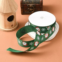 1 рулон репсовой ленты из полиэстера с рождественским принтом&nbsp;OCOR-YW0001-05B