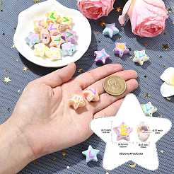 20шт 5 цвета непрозрачные акриловые бусины&nbsp;ACRC-CJ0001-01