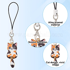 Мобильные ремешки из сплава эмали&nbsp;HJEW-HY00008